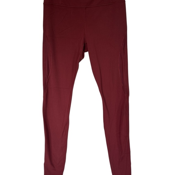 Athleta Aura Heel Tight Legging in Powervita in Maple Red Mesh Yoga - Picture 1 of 7